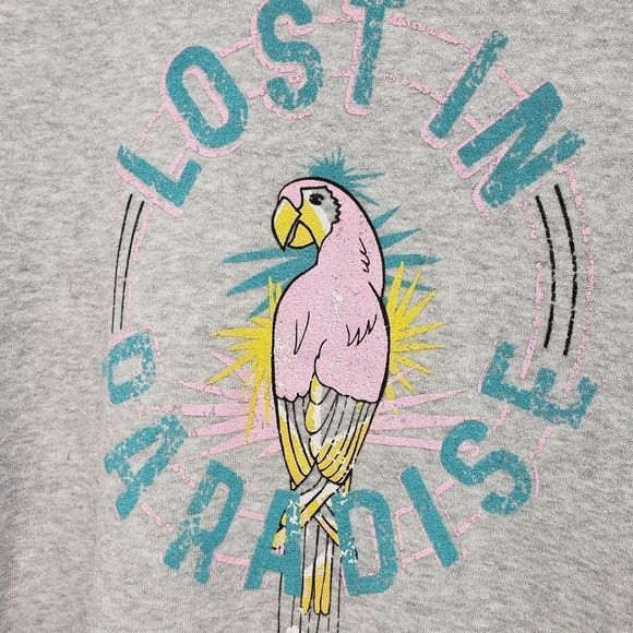 Blaine Bowen Lost in Paradise Parrot Sweatshirt Size Small - Picture 4 of 8
